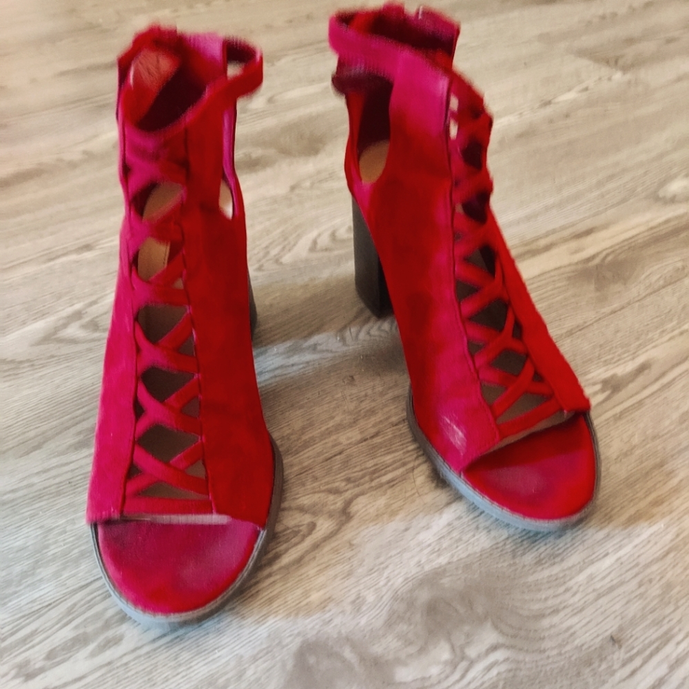 Suede Heeled Sandals